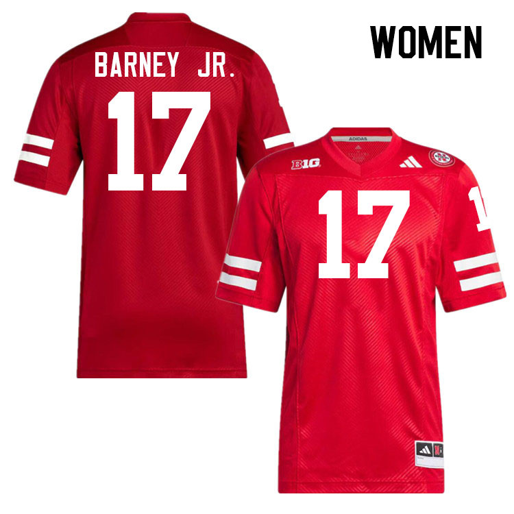 Women #17 Jacory Barney Jr. Nebraska Cornhuskers College Football Jerseys Stitched Sale-Scarlet